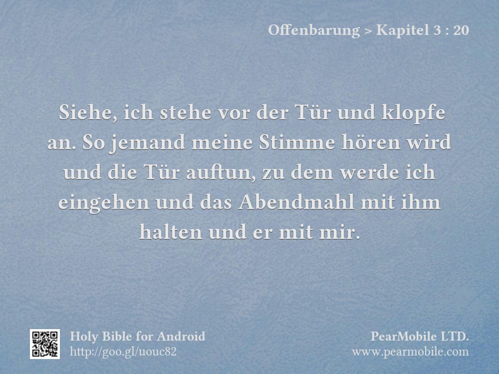 Offenbarung, Kapitel 3:20